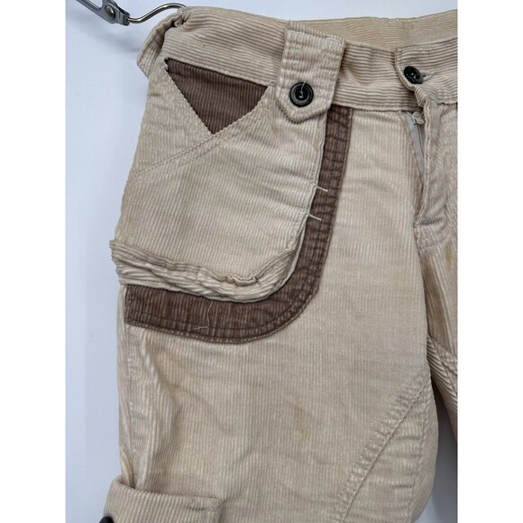 Vintage Pants Womens 24Cargo Capri Y2K Paratrooper‎ beige pockets grinch 2000’s - Picture 7 of 13